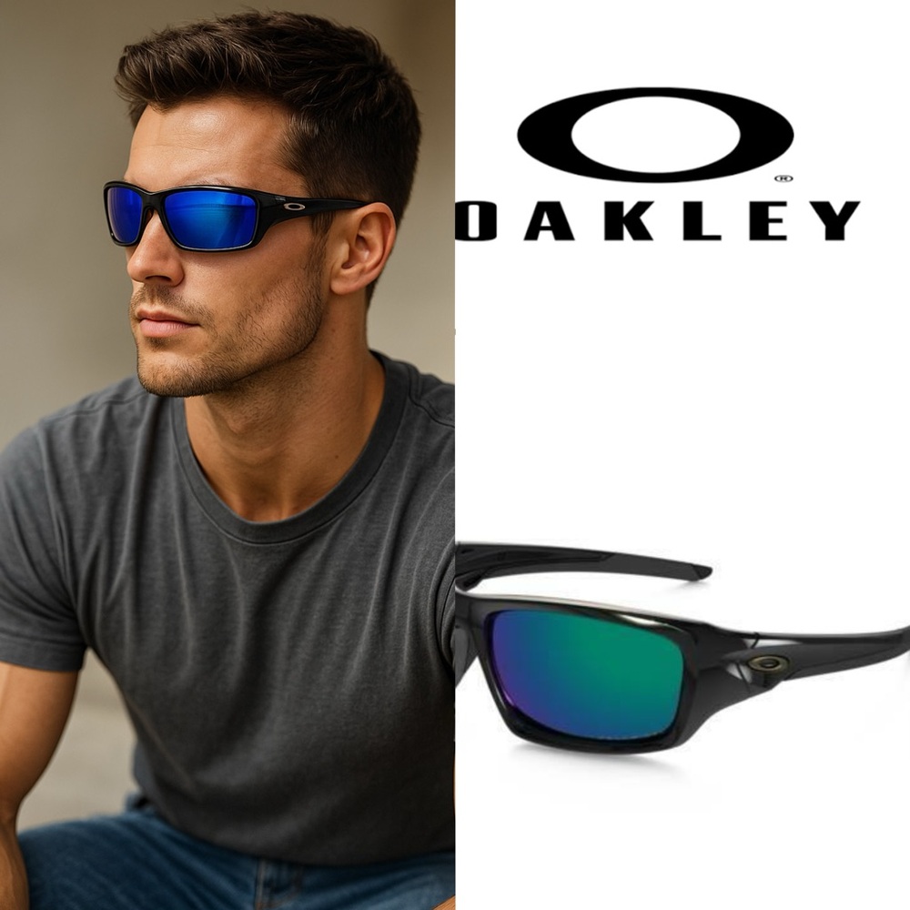 Oakley VALVE POLARIZED Sunglasses OO9236-12 Polished Black W/Deep Blue POLARIZED